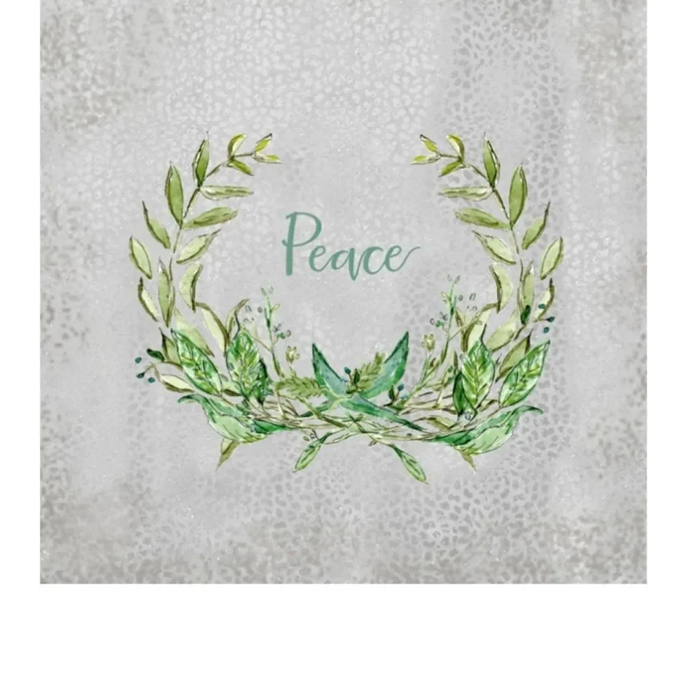 ⬇️⬇️⬇️Christmas Peace Laurel Coasters Set